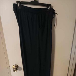 Women's Black Yoga pants wide leg 1XL NEW